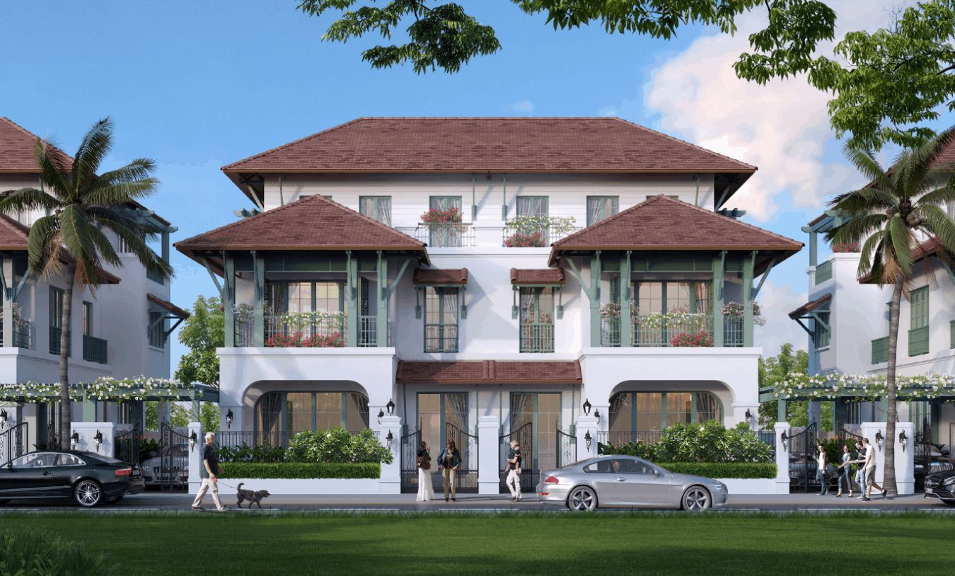 Bán song lập Tây Bắc xây thô mặt trong 3 tầng 1 tum - Sân vườn rộng Eldorado Riverside Lạng Sơn